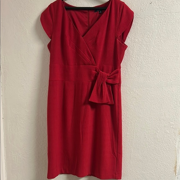 Chadwicks Red Sleeveless V-Neck Sheath Mini Dress - Picture 5 of 5